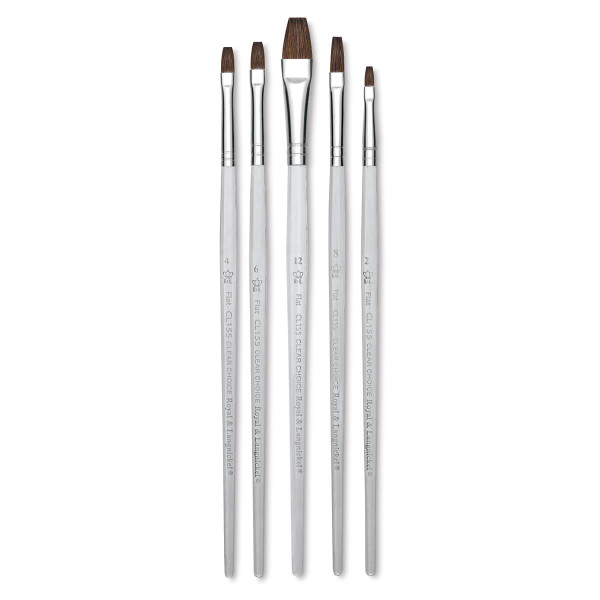 AKRILNYELŰ ECSET, LAPOS, TERMÉSZETES SZŐRREL KÜLÖNBÖZŐ MÉRETEKBEN-2