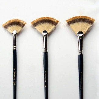 M1978 MUNKÁCSY SZINTETIKUS TRIPLE LEGYEZŐ ECSET KÜLÖNBÖZŐ MÉRETEKBEN-2