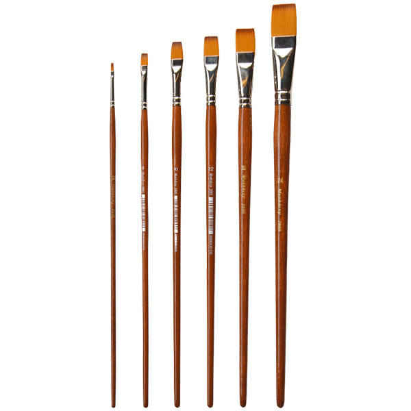 M2005 MUNKÁCSY HOSSZÚNYELŰ SZINTETIKUS LAPOS ECSET KÜLÖNBÖZŐ MÉRETEKBEN- 0