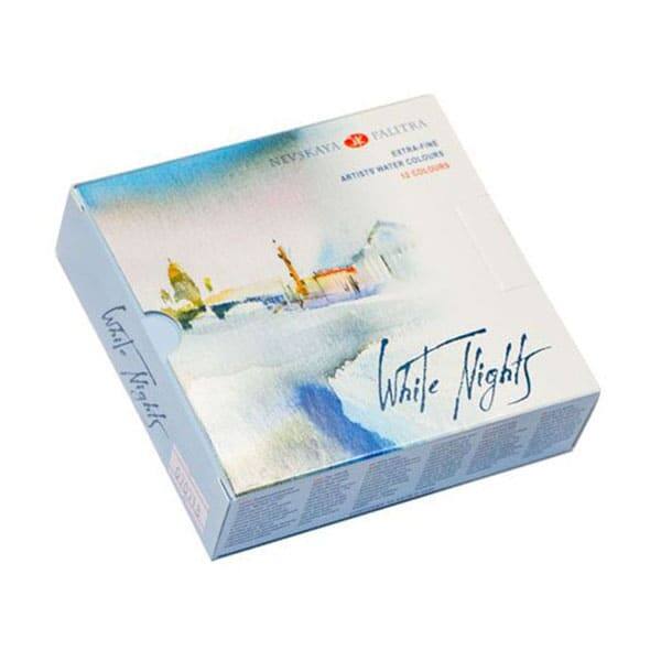WHITE NIGHTS AKVARELLFESTÉK KÉSZLET, SZILKÉS - 12 DB, MŰANYAG DOBOZBAN WHITE NIGHTS AKVARELLFESTÉK KÉSZLET, SZILKÉS - 12 DB, MŰANYAG DOBOZBAN