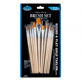 ROYAL & LANGNICKEL ECSETKÉSZLET, SZINTETIKUS, VEGYES, 12 DB-OS