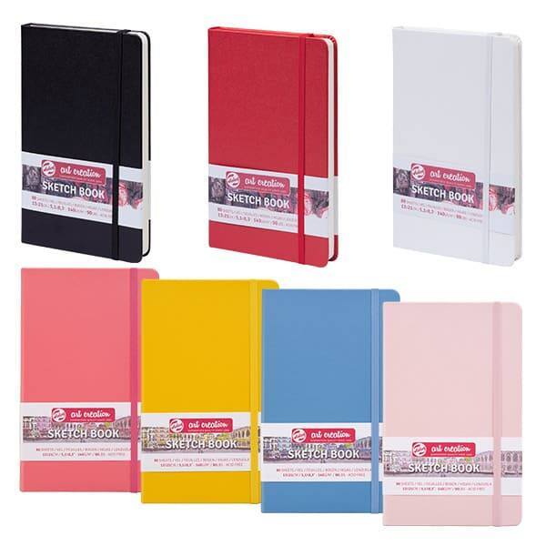 TALENS ART CREATION SKETCH BOOK RAJZ- ÉS VÁZLATFÜZET, 140 G, 80 LAP - 13X21 CM, KÜLÖNBÖZŐ SZÍNEKBEN