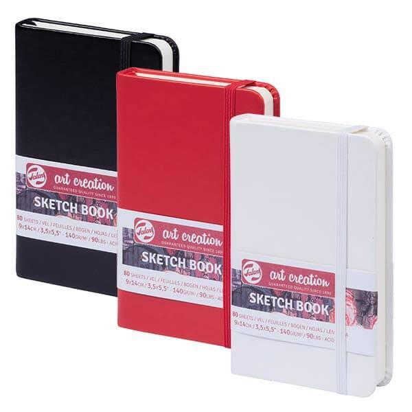 TALENS ART CREATION SKETCH BOOK RAJZ- ÉS VÁZLATFÜZET, 140 G, 80 LAP - 9X14 CM, KÜLÖNBÖZŐ SZÍNEKBEN