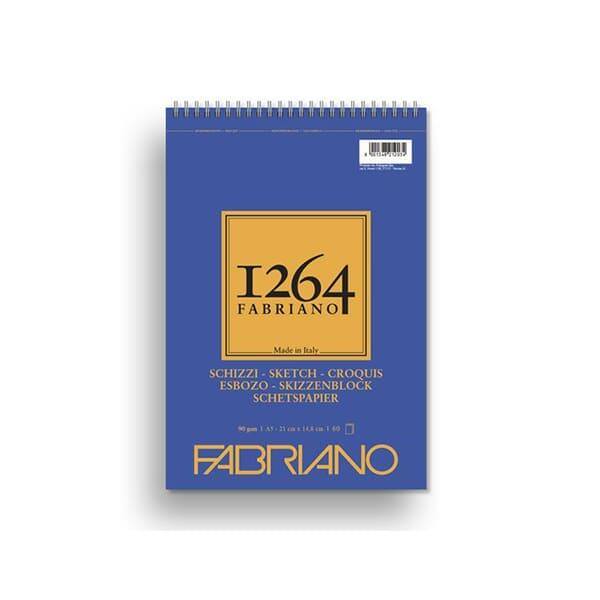 FABRIANO 1264 RAJZ- ÉS VÁZLATTÖMB, 90 G - A5, FELÜL SPIRÁLOS FABRIANO 1264 RAJZ- ÉS VÁZLATTÖMB, 90 G - A5, FELÜL SPIRÁLOS