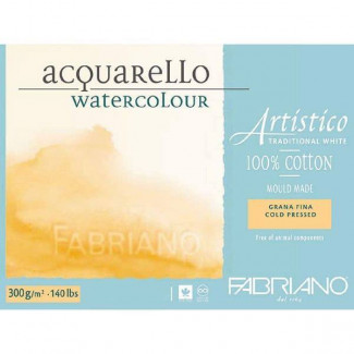 FABRIANO ARTISTICO AKVARELLTÖMB, 300 G , KÜLÖNBÖZŐ MÉRETEKBEN 23X30,5 CM, FÉLÉRDES, 20 LAP