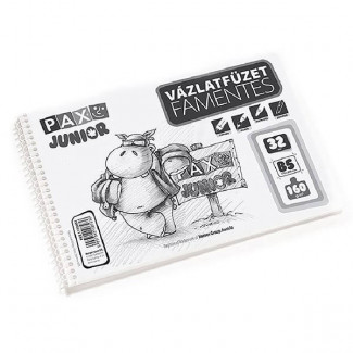 PAX JUNIOR VÁZLATFÜZET, 160 G, 32 LAP, SPIRÁLOS, B5