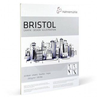 HAHNEMÜHLE BRISTOL RAJZTÖMB, 250 G, 20 LAP - A3