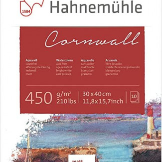 HAHNEMÜHLE CORNWALL AKVARELLTÖMB, 450 G - 30X40 CM