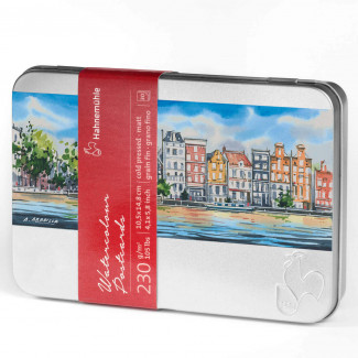 HAHNEMÜHLE WATERCOLOUR POSTCARDS AKVARELLPAPÍR LEVELEZŐLAPOK, 230 G, 10,5X14,8 CM, 30 DB - FÉLÉRDES