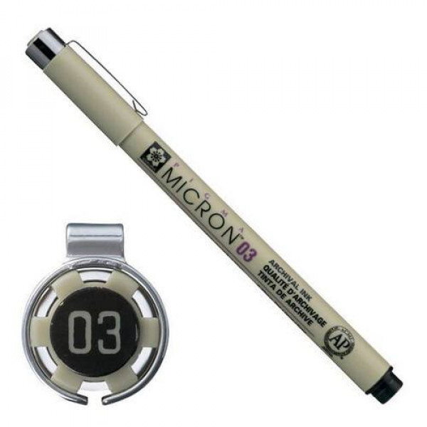 SAKURA PIGMA MICRON 03 MŰSZAKI RAJZTOLL, 0,35 MM - FEKETE SAKURA PIGMA MICRON 03 MŰSZAKI RAJZTOLL, 0,35 MM - FEKETE