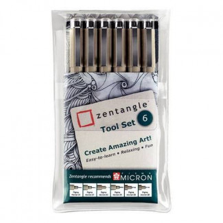 SAKURA PIGMA MICRON MŰSZAKI RAJZTOLL KÉSZLET - 6 DB, ZENTANGLE TOOL SET