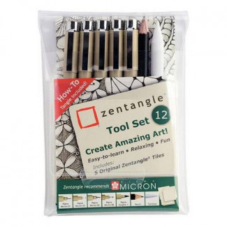SAKURA PIGMA MICRON RAJZTOLL KÉSZLET - 12 DB, ZENTANGLE TOOL SET
