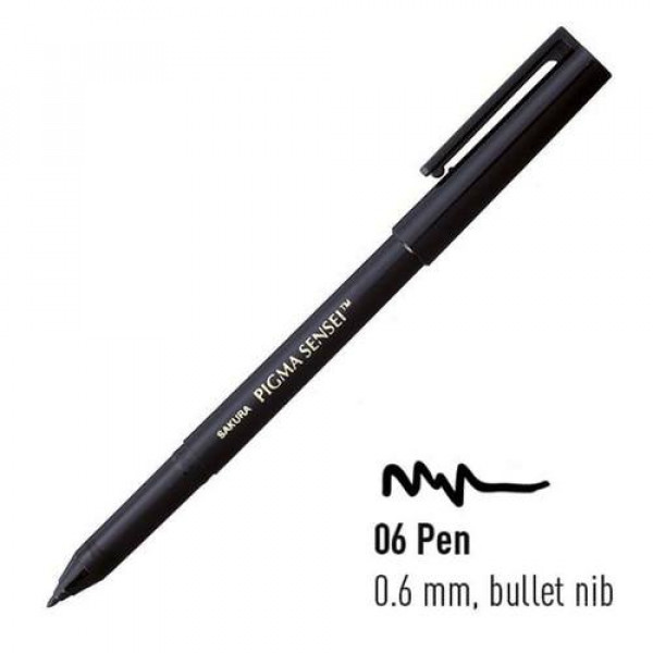SAKURA PIGMA SENSEI 06 FILCTOLL, FEKETE - 0,6 MM SAKURA PIGMA SENSEI 06 FILCTOLL, FEKETE - 0,6 MM