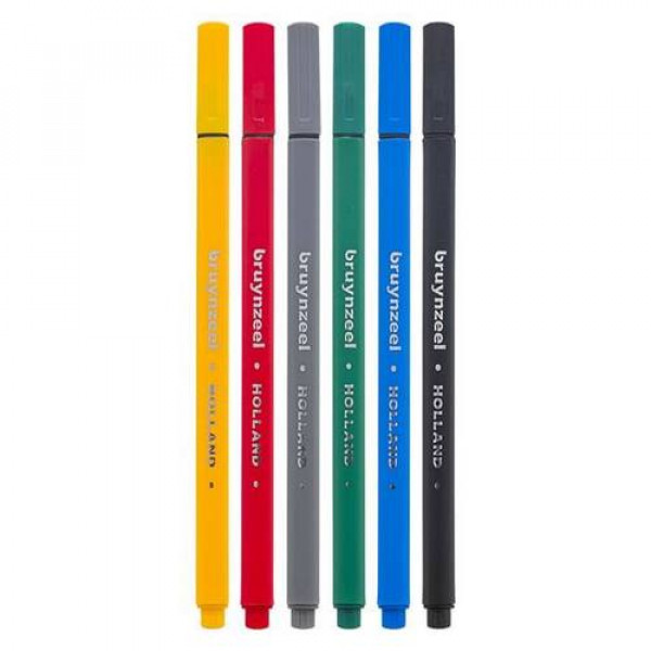 BRUYNZEEL FINELINER TŰFILC KÉSZLET - 6 DB, ALAP SZÍNEK