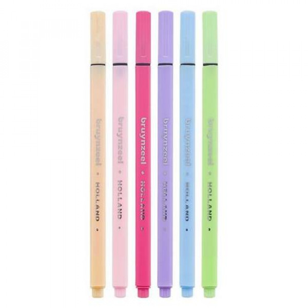 BRUYNZEEL FINELINER TŰFILC KÉSZLET - 6 DB, PASZTELL SZÍNEK