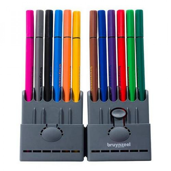 BRUYNZEEL FINELINER WALLET TŰFILC KÉSZLET - 12 DB, MŰANYAG TARTÓBAN