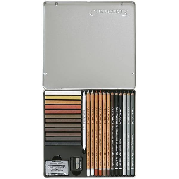 CRETACOLOR CREATIVO FÉMDOBOZOS RAJZKÉSZLET - 27 DB