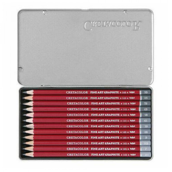 CRETACOLOR FINE ART GRAPHITE GRAFITCERUZA KÉSZLET, 12 DB (9B-2H)