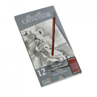 CRETACOLOR FINE ART GRAPHITE GRAFITCERUZA KÉSZLET, 12 DB (9B-2H)