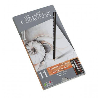 CRETACOLOR TEACHER'S CHOICE KEZDŐ RAJZKÉSZLET - 11 DB, FÉMDOBOZOS