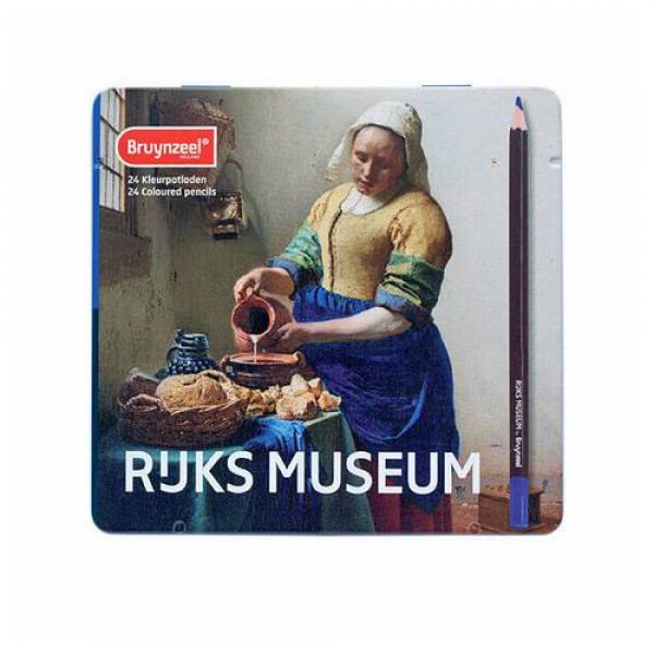 BRUYNZEEL RIJKS MUSEUM SZÍNESCERUZA KÉSZLET - 24 DB, VERMEER: TEJET ÖNTŐ NŐ