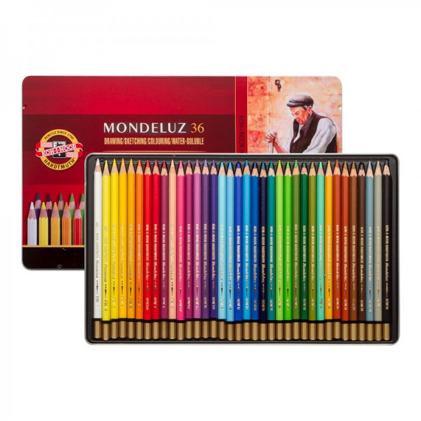 KOH-I-NOOR 3725 MONDELUZ AQUARELL SZÍNES CERUZA 36 DB FÉMDOBOZOS KOH-I-NOOR 3725 MONDELUZ AQUARELL SZÍNES CERUZA 36 DB FÉMDOBOZOS
