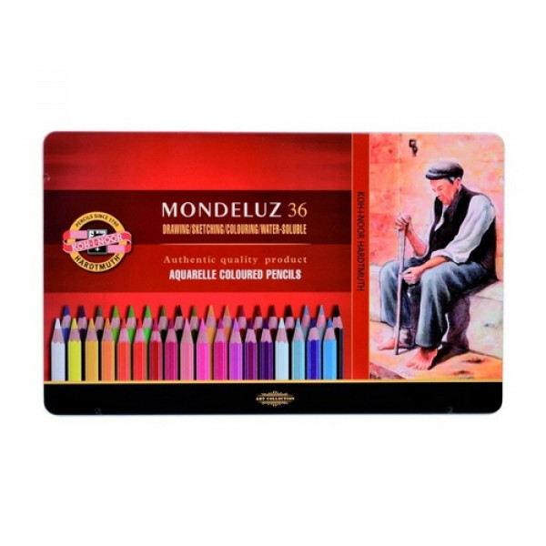 KOH-I-NOOR 3725 MONDELUZ AQUARELL SZÍNES CERUZA 36 DB FÉMDOBOZOS KOH-I-NOOR 3725 MONDELUZ AQUARELL SZÍNES CERUZA 36 DB FÉMDOBOZOS