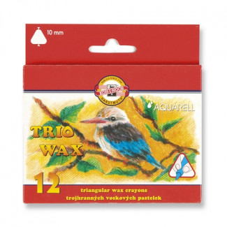 KOH-I-NOOR 8252 AQUARELL VIASZKRÉTA/12 HÁROMSZÖGLETŰ (10MM)