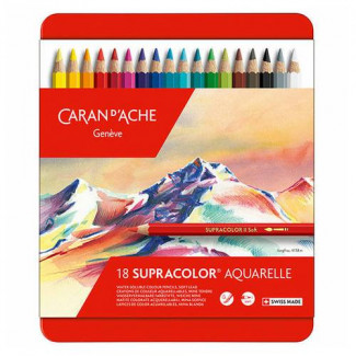 CARAN D'ACHE SUPRACOLOR SOFT AKVARELLCERUZA KÉSZLET - 18 DB