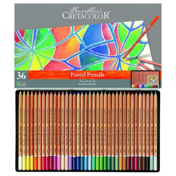 CRETACOLOR FÉMDOBOZOS PASZTELLCERUZA KÉSZLET - 36 DB
