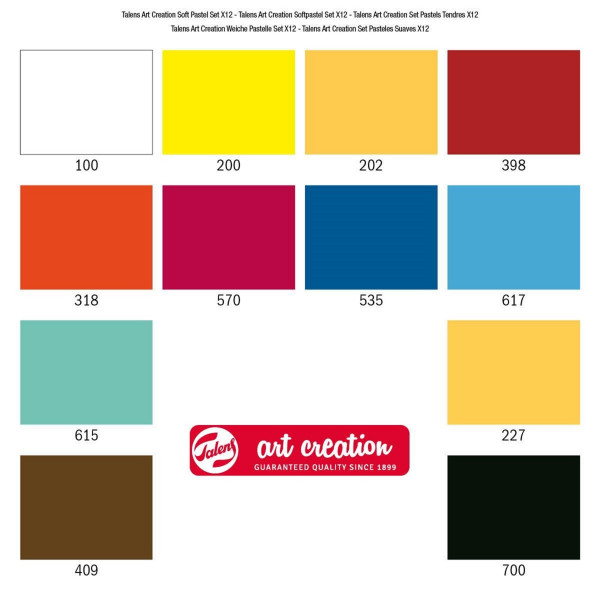 TALENS ART CREATION PORPASZTELL KRÉTAKÉSZLET 12 DB