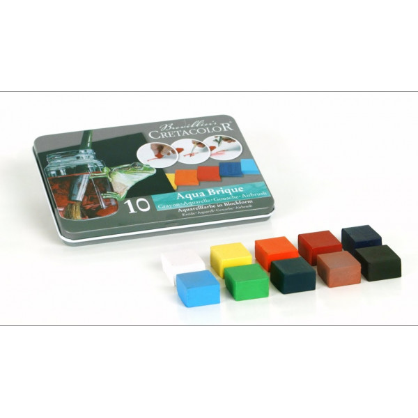 CRETACOLOR AQUA BRIQUE AKVARELL KÉSZLET  10 DB