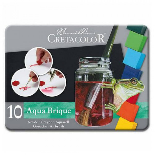 CRETACOLOR AQUA BRIQUE AKVARELL KÉSZLET  10 DB