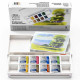 WINSOR&NEWTON COTMAN POCKET SET AKVARELLFESTÉK KÉSZLET, 8X1/2 SZILKE + ECSET - LANDSCAPE WINSOR&NEWTON COTMAN POCKET SET AKVARELLFESTÉK KÉSZLET, 8X1/2 SZILKE + ECSET - LANDSCAPE