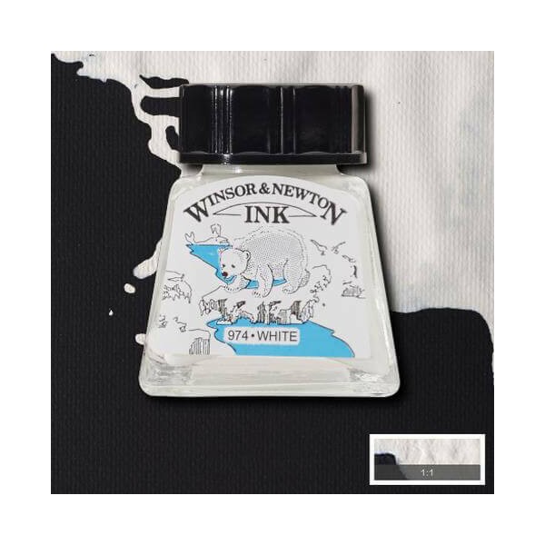 WINSOR&NEWTON TINTA, 14 ML -702, WHITE