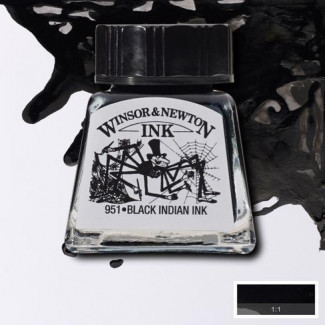 WINSOR&NEWTON TINTA, 14 ML - 030, BLACK INDIAN INK WINSOR&NEWTON TINTA, 14 ML - 030, BLACK INDIAN INK