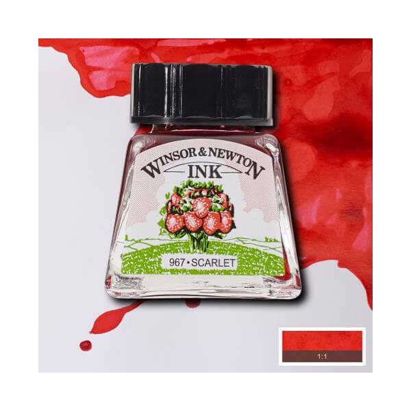 WINSOR&NEWTON TINTA, 14 ML - 601, SCARLET