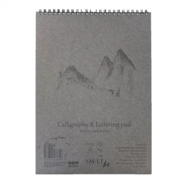 KALLIGRÁFIA TÖMB SPIRÁLOS- SMLT CALLIGRAPHY & LETTERING PAD, 100G, 50 LAPOS A4