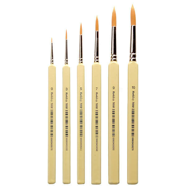 M7600R MUNKÁCSY SZINTETIKUS, DELTA NYELŰ KEREK ECSET KÜLÖNBÖZŐ MÉRETEKBEN- 0