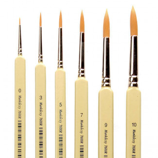 M7600R MUNKÁCSY SZINTETIKUS, DELTA NYELŰ KEREK ECSET KÜLÖNBÖZŐ MÉRETEKBEN- 0