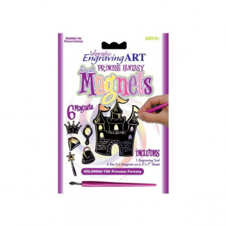 HŰTŐMÁGNES KARCOLÓ KÉSZLET KARCTŰVEL - HOLOGRAFIKUS - A KIRÁLYKISASSZONY VÁRA