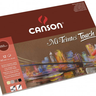 MI-TEINTES TOUCH CANSON PASZTELLTÖMB 12 ÍV, 4 SZÍNŰ, A3