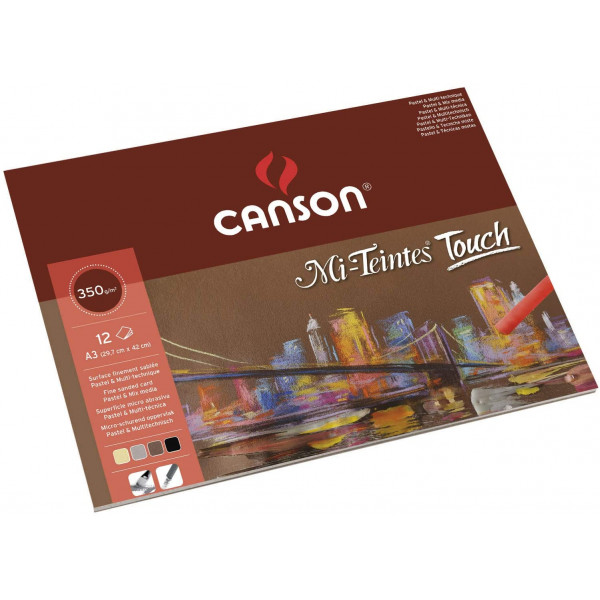 MI-TEINTES TOUCH CANSON PASZTELLTÖMB 12 ÍV, 4 SZÍNŰ, A3