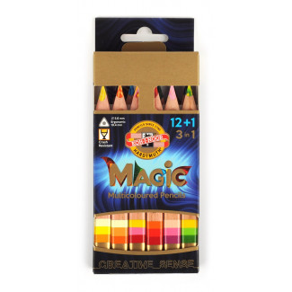 KOH-I-NOOR 3404 MAGIC SZÍNES VARÁZSCERUZA 12+1 AJÁNDÉK RADÍRRAL KOH-I-NOOR 3404 MAGIC SZÍNES VARÁZSCERUZA 12+1 AJÁNDÉK RADÍRRAL