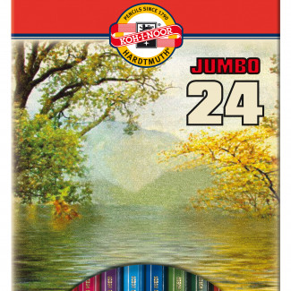 KOH-I-NOOR 3384 SZÍNES CERUZA 24 DB HATSZÖGLETŰ VASTAG (10MM)