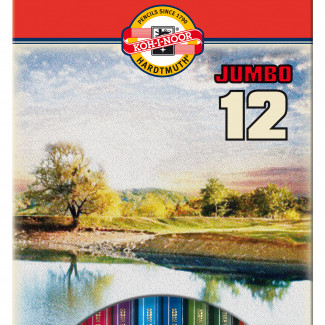 KOH-I-NOOR 3382 SZÍNES CERUZA 12 DB HATSZÖGLETŰ OMEGA VASTAG (10MM)