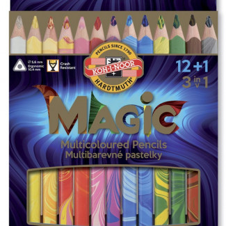 KOH-I-NOOR 3408 MAGIC SZÍNES VARÁZSCERUZA 12+1 DB VASTAG