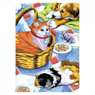 SZÁMOZOTT SZÍNEZŐ KÉSZLET, MINI - CSALÁDI KEDVENCEK