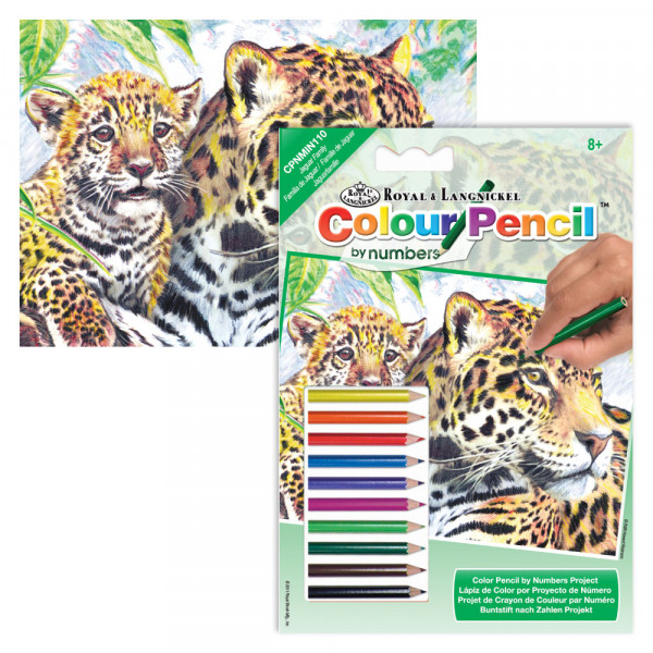 SZÁMOZOTT SZÍNEZŐ KÉSZLET, MINI - JAGUÁR CSALÁD SZÁMOZOTT SZÍNEZŐ KÉSZLET, MINI - JAGUÁR CSALÁD