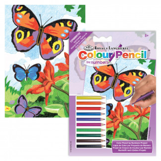 SZÁMOZOTT SZÍNEZŐ.-RAJZ KÉSZLET, MINI - PILLANGÓK